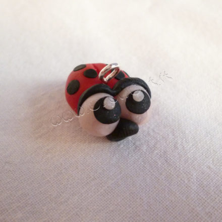 Coccinella fimo ciondolo